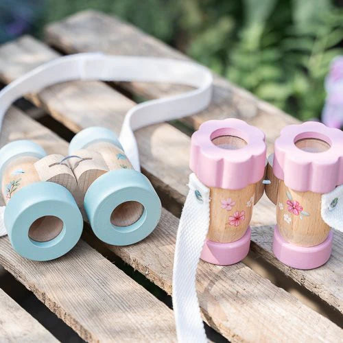 Jumelles en bois - rose - Fairy Garden