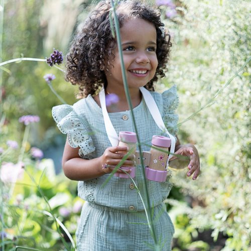 Jumelles en bois - rose - Fairy Garden