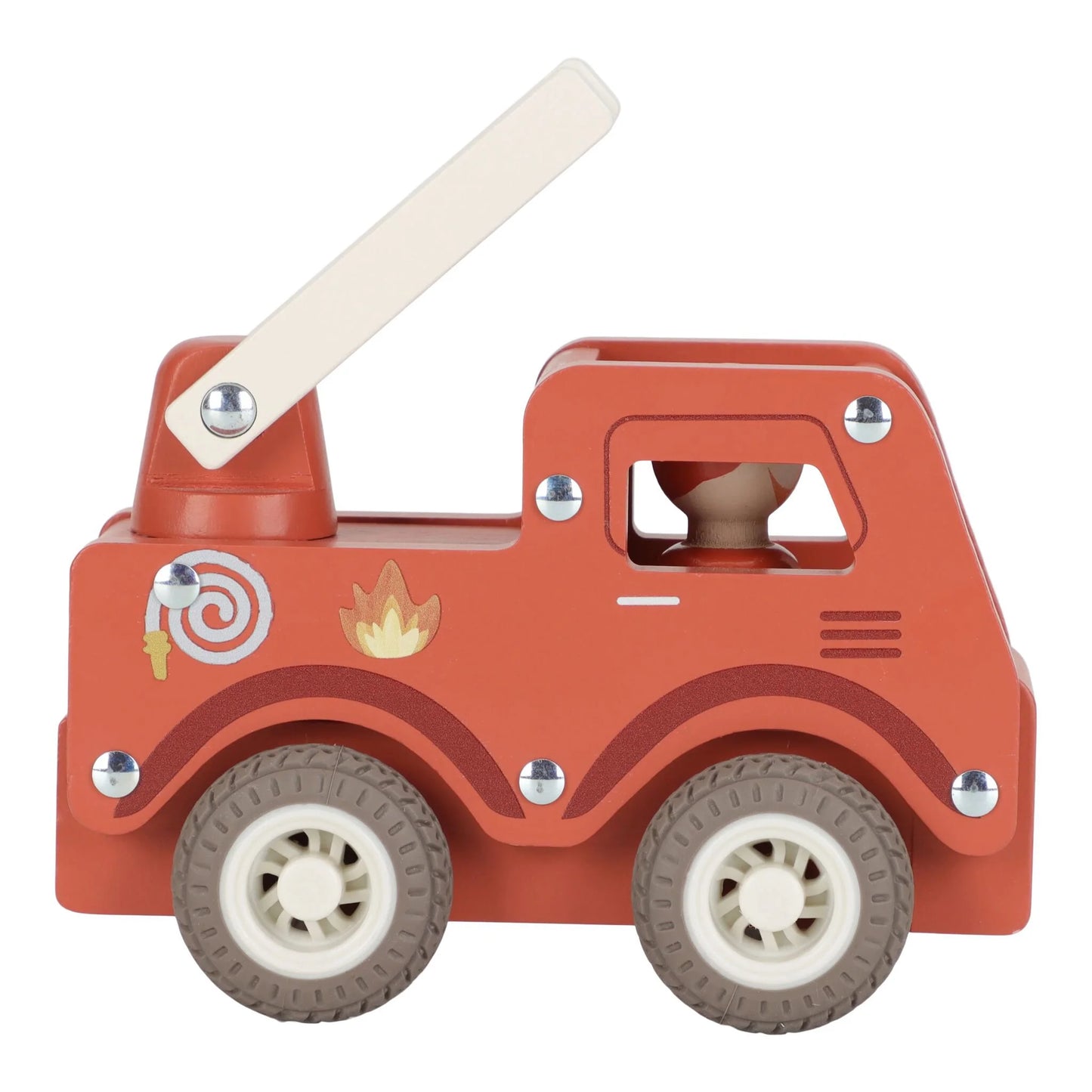 Camion de pompiers en bois – Rouge – Essentials