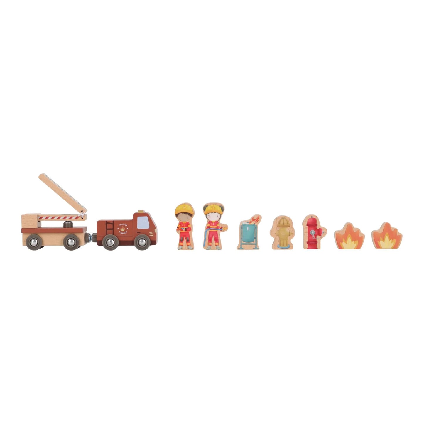 Caserne de pompiers en bois – Rouge – Essentials