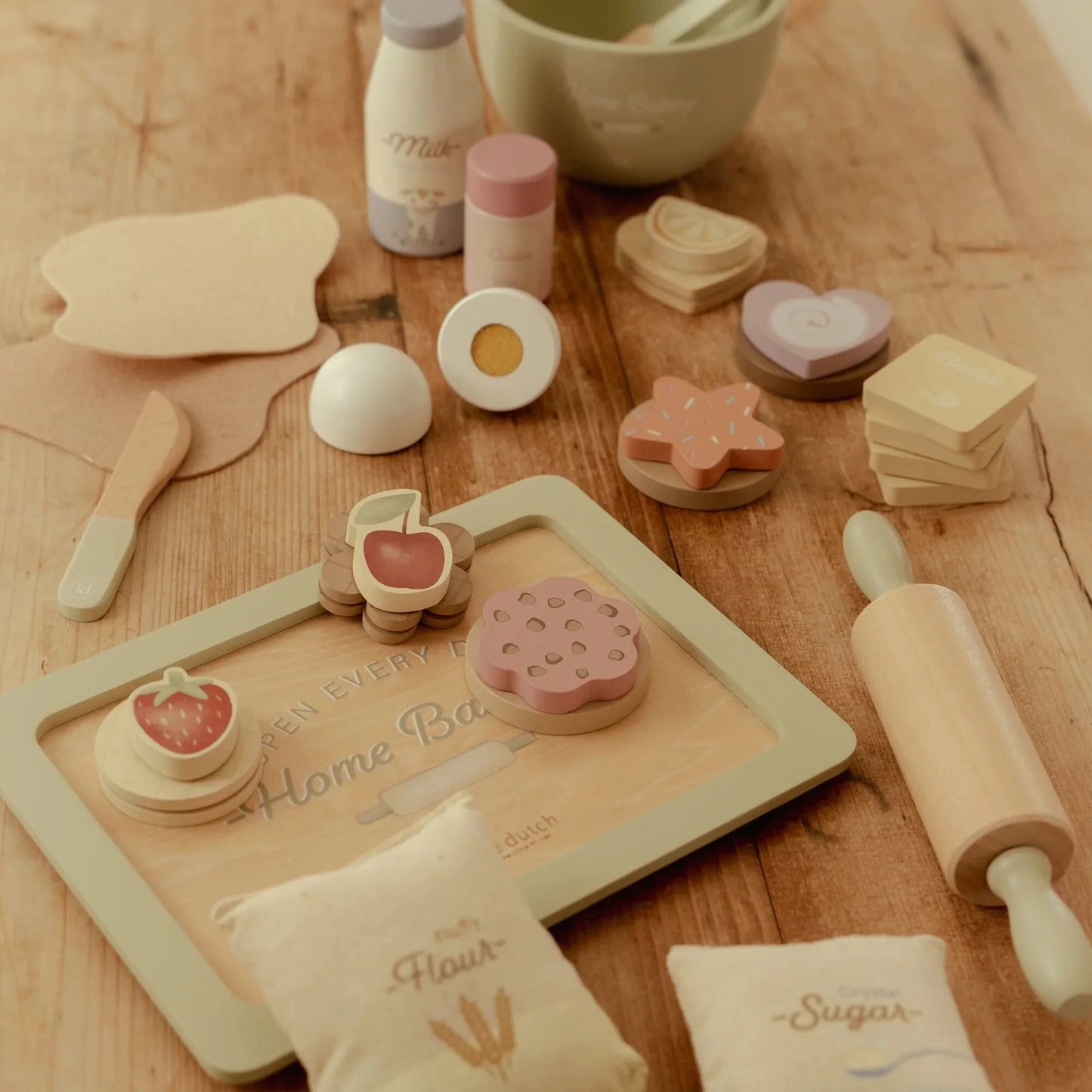 Ensemble pâtisserie en bois – Multicolore – Essentials