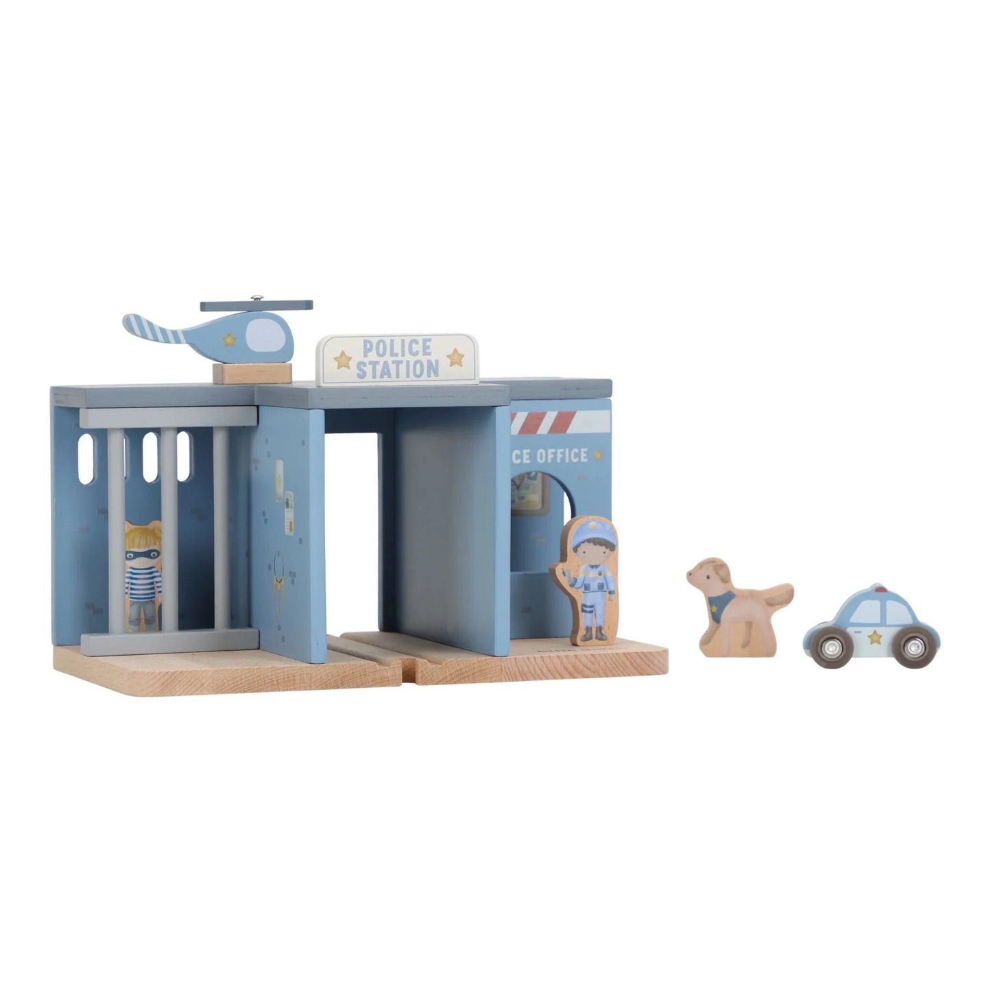 Commissariat de police en bois – Bleu – Essentials