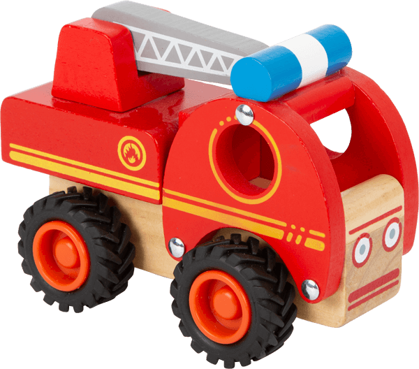 Camion de pompiers en bois