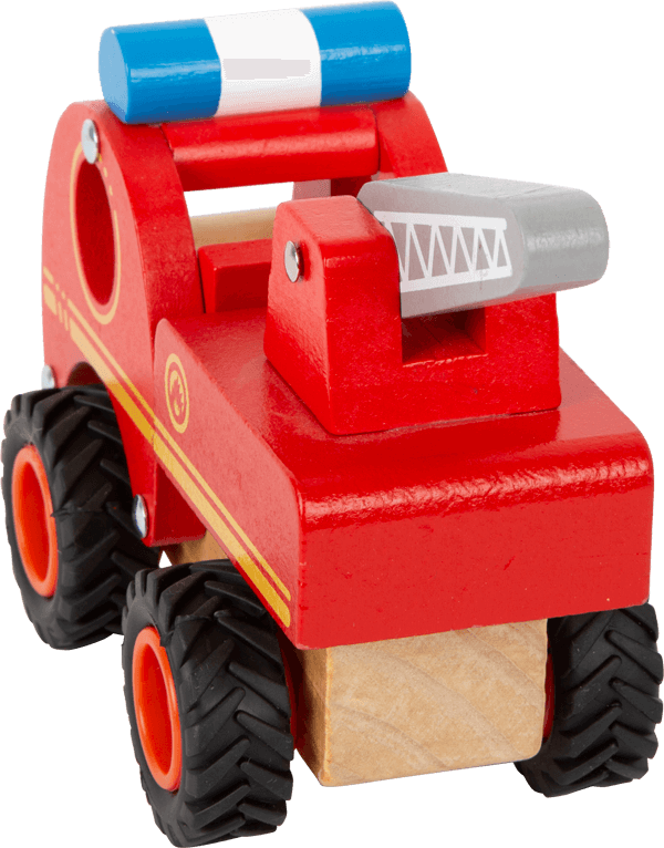 Camion de pompiers en bois