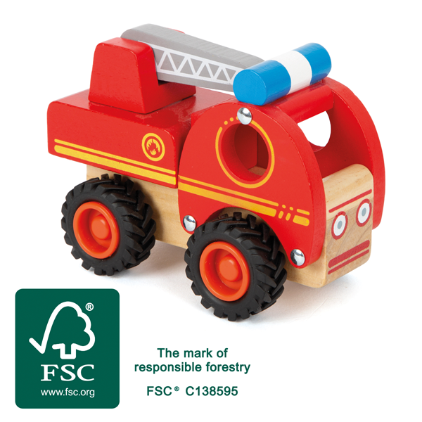 Camion de pompiers en bois