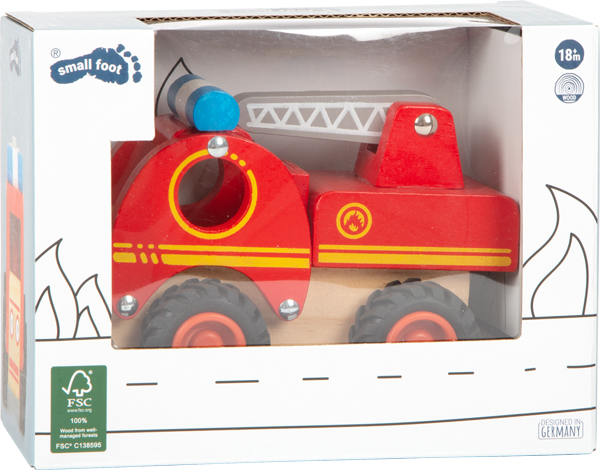 Camion de pompiers en bois