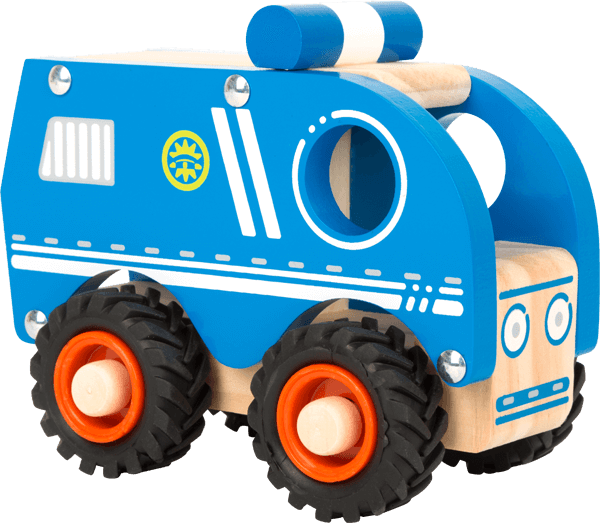 Fourgon de police en bois