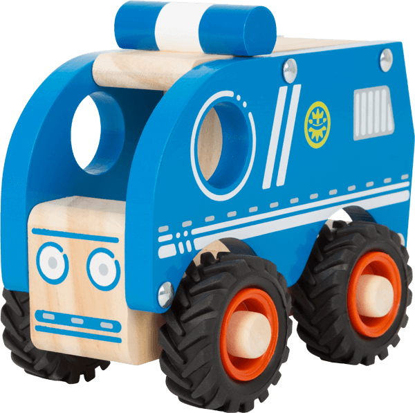 Fourgon de police en bois