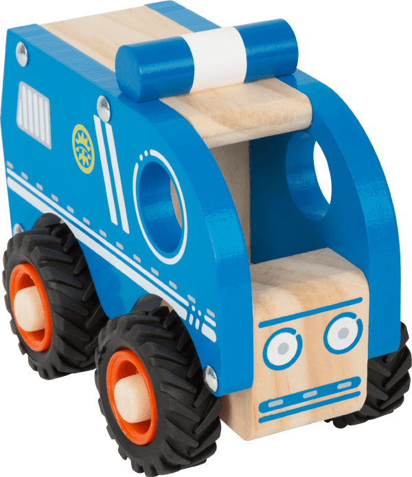 Fourgon de police en bois