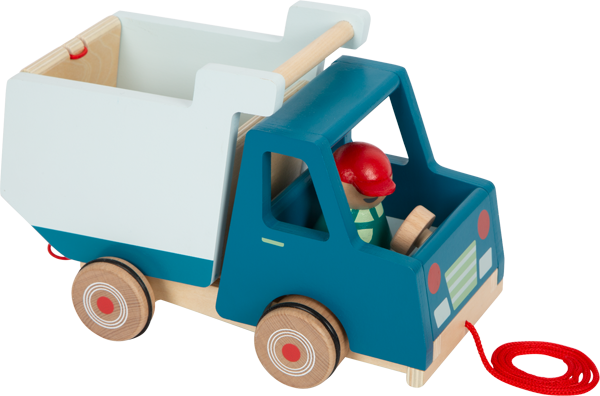 Véhicule à tirer camion benne en bois