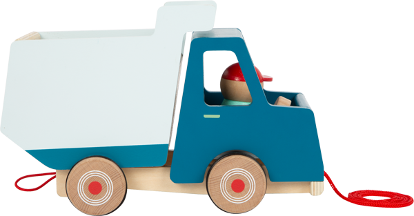 Véhicule à tirer camion benne en bois