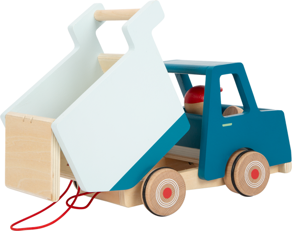 Véhicule à tirer camion benne en bois