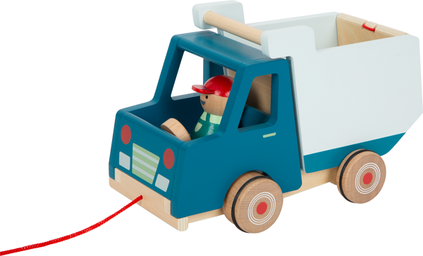 Véhicule à tirer camion benne en bois