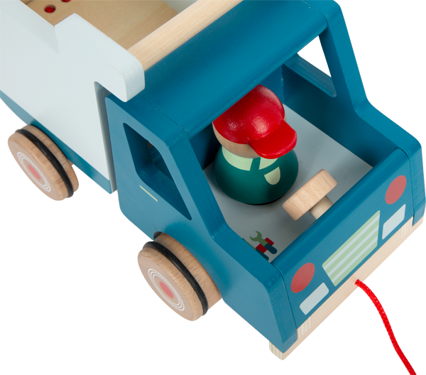 Véhicule à tirer camion benne en bois