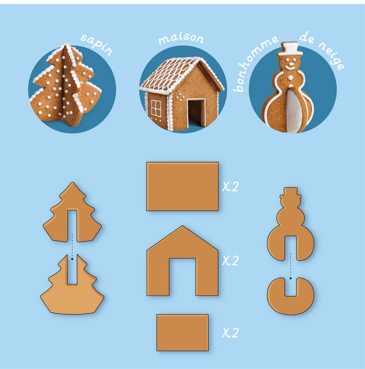 Emporte-pièces - La maison d'hiver 3D