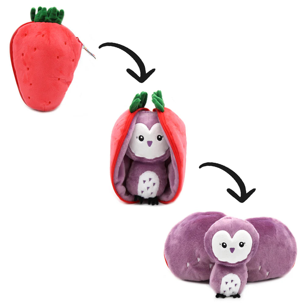Peluche Violet la chouette/fraise