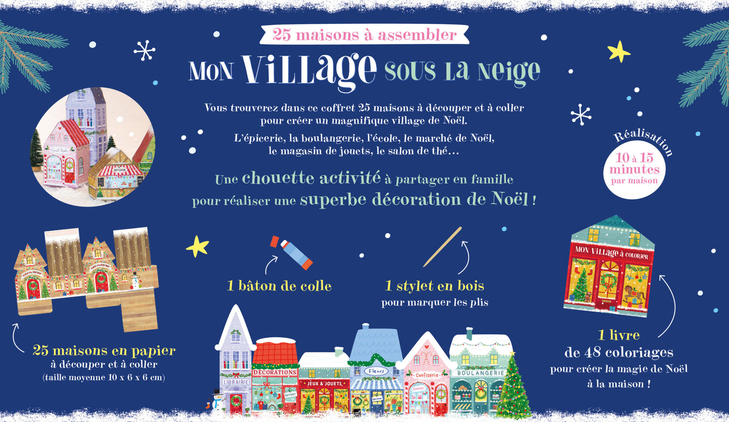Mon village sous la neige – 25 maisons en papier à assembler