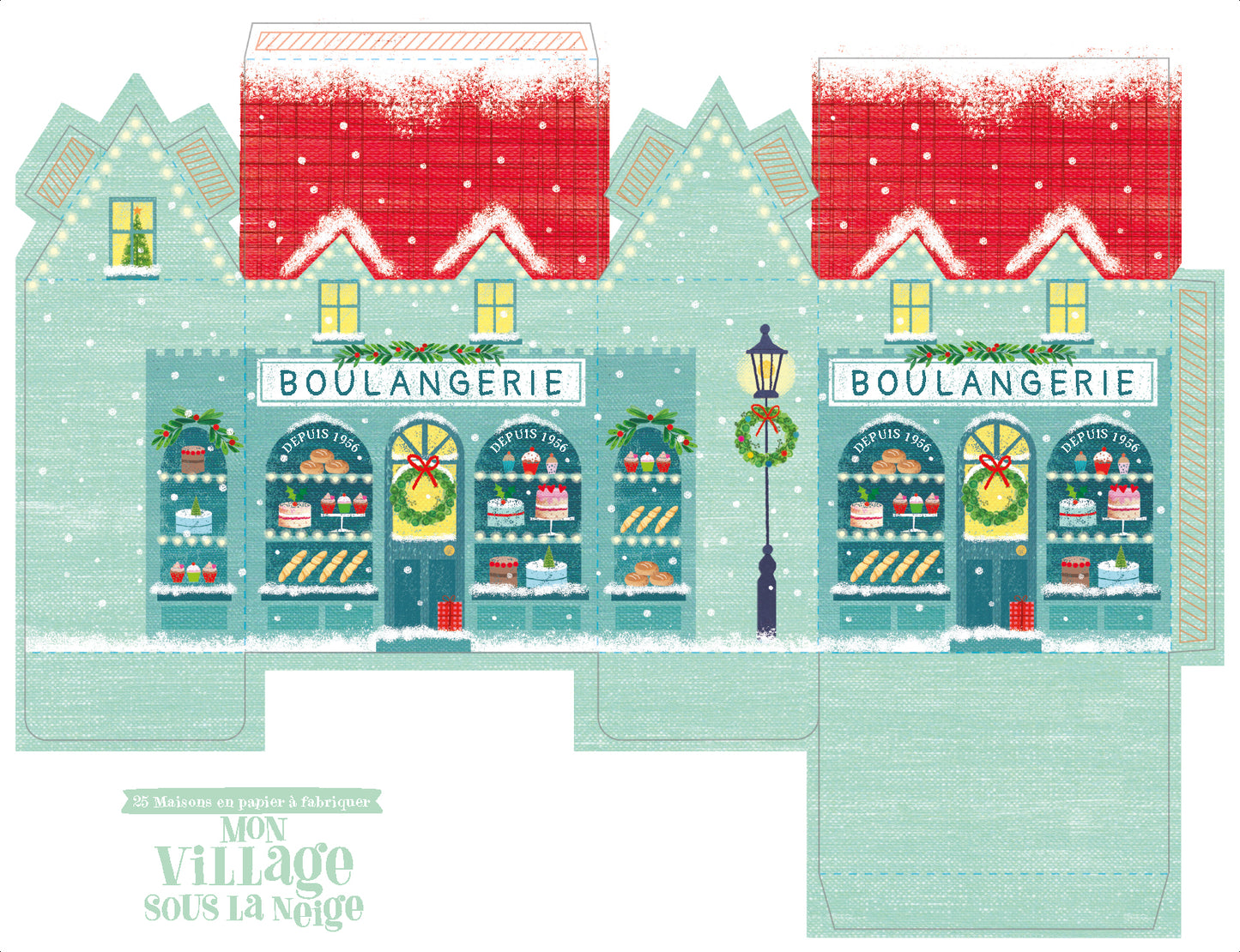 Mon village sous la neige – 25 maisons en papier à assembler
