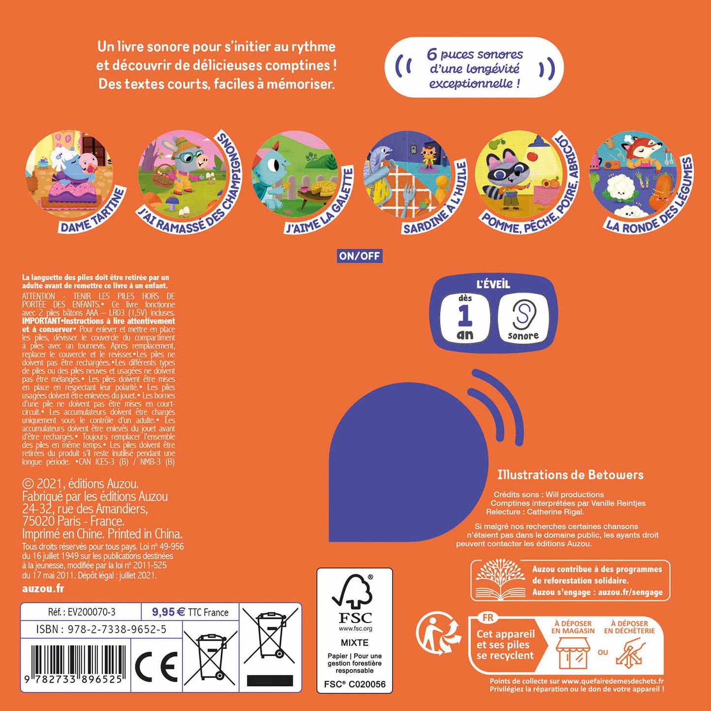 Mes premiers sonores - Mes comptines gourmandes