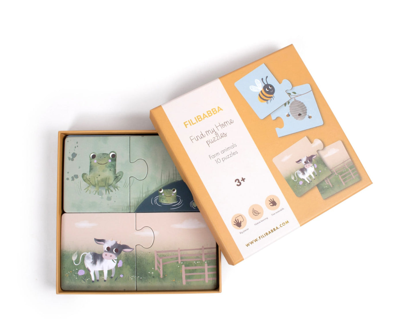 Puzzle "Retrouve ma maison" - animaux de la ferme