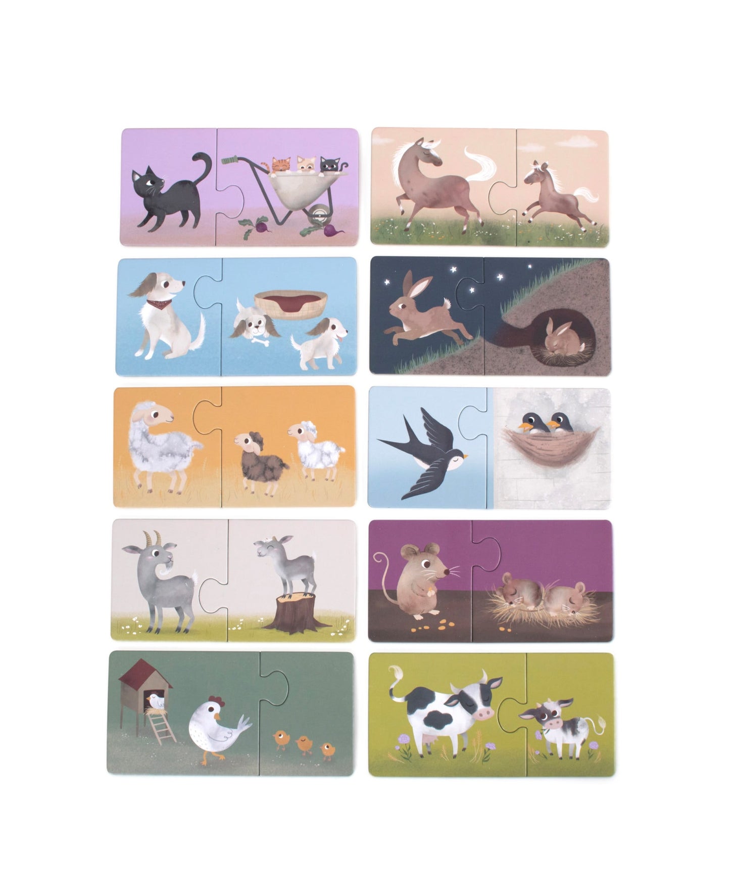 Puzzle parents et bébés - Animaux de la ferme