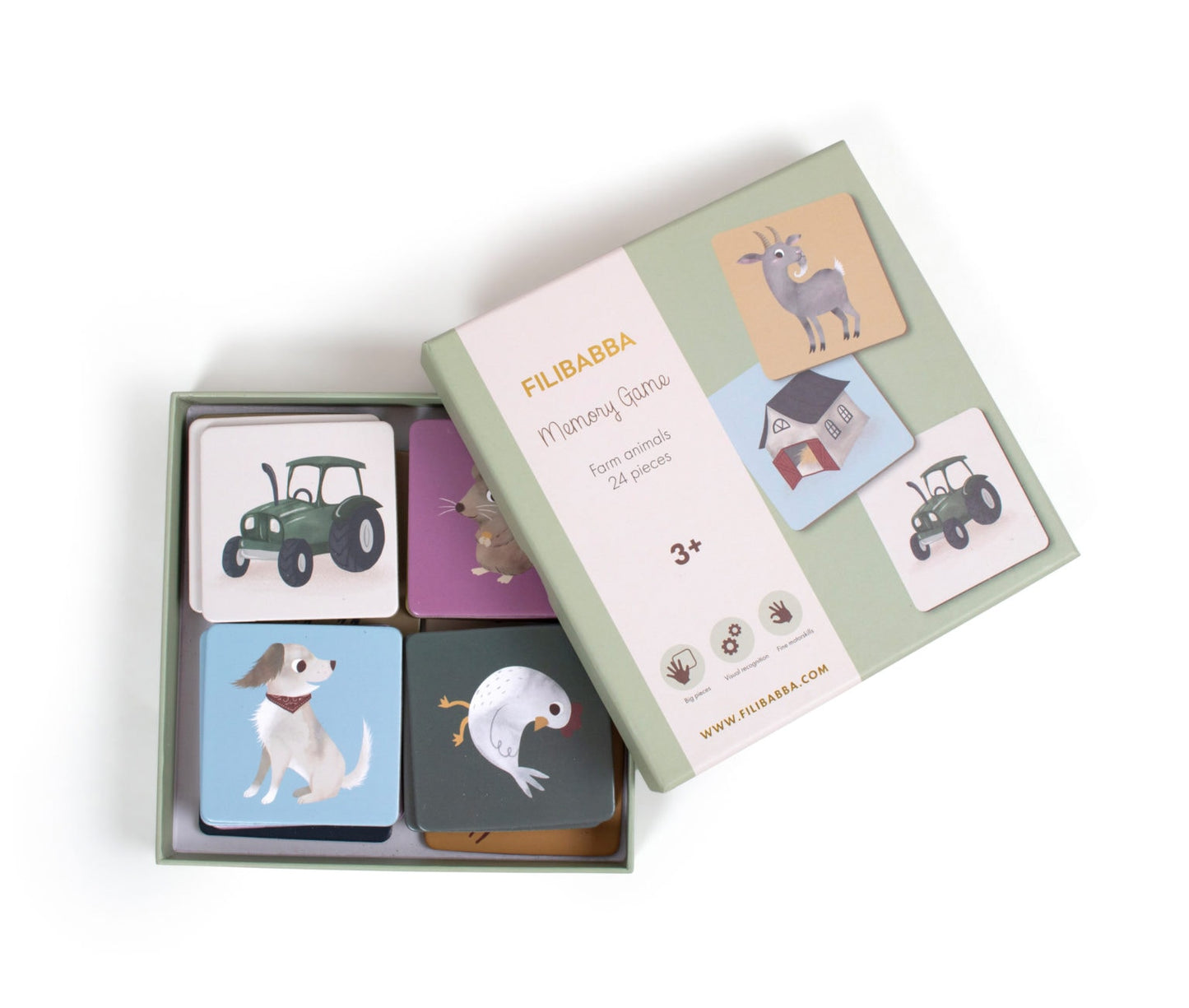 Jeu de mémoire - Animaux de la ferme