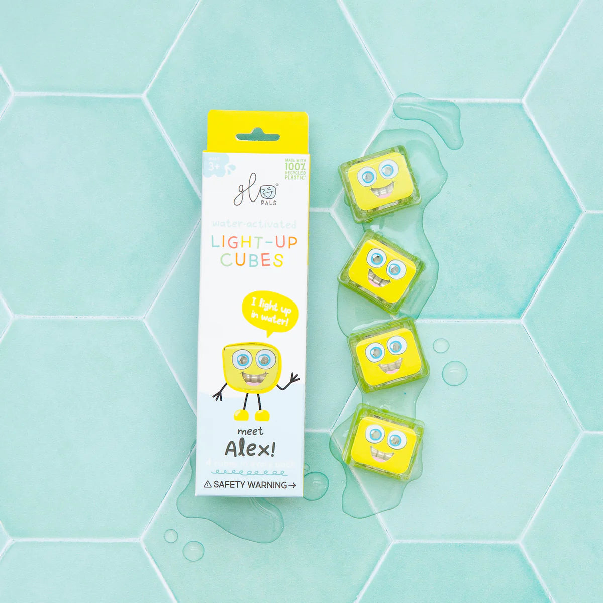 Alex - 4 cubes lumineux jaune