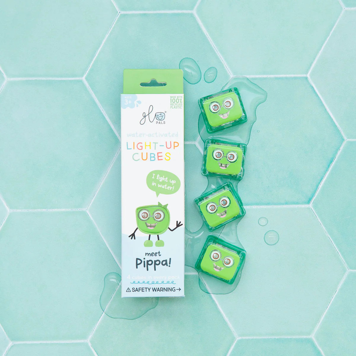 Pippa - 4 cubes lumineux vert