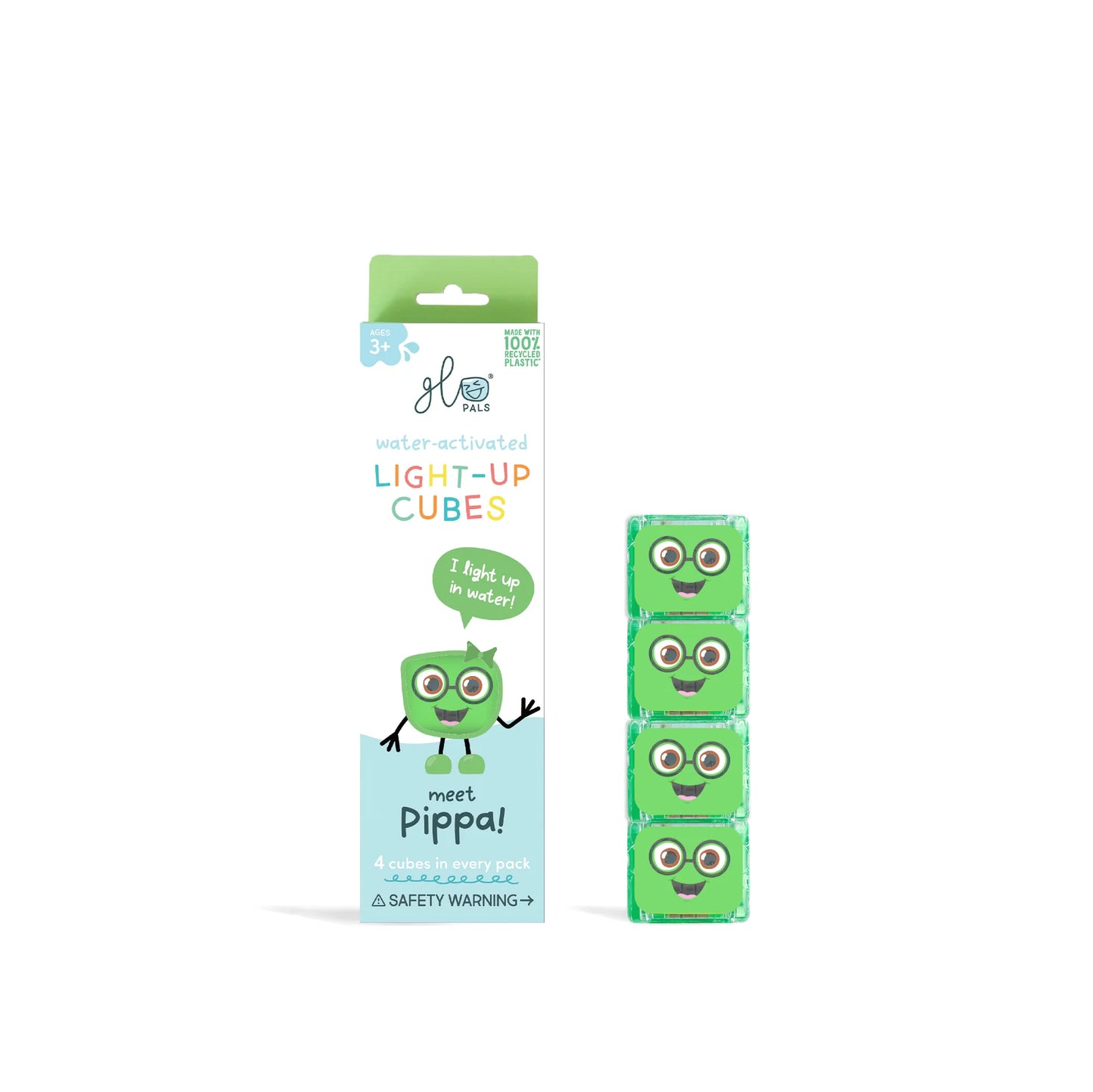 Pippa - 4 cubes lumineux vert