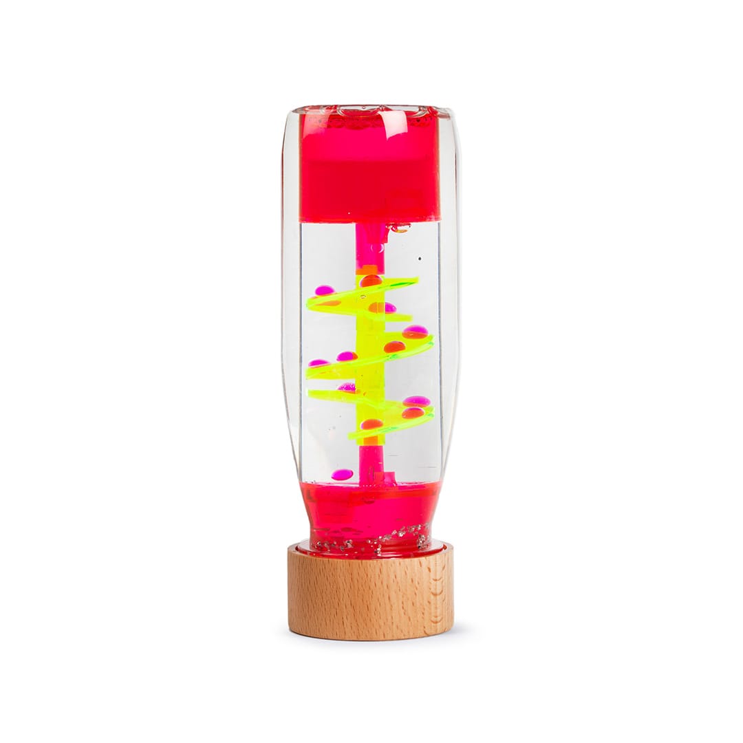 Bouteille sensorielle spirale rose