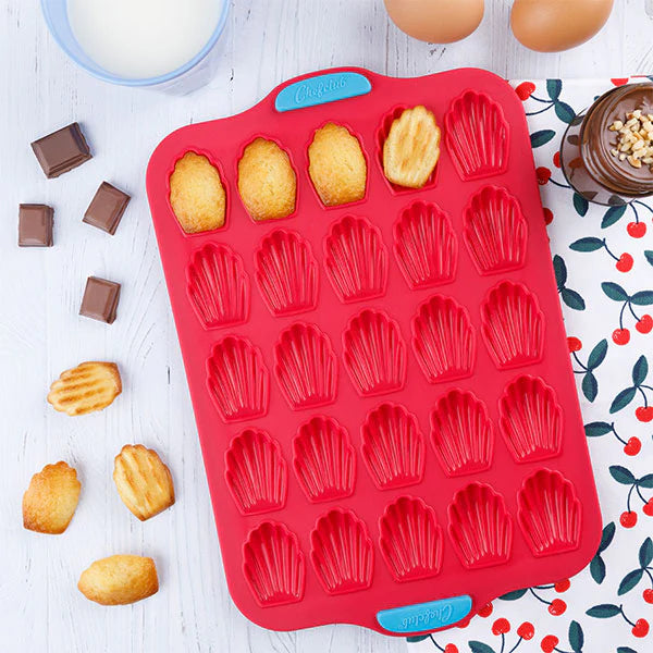 Ustensile cuisine enfant Chefclub - Moule mini-madeleines silicone 32x21cm autonomie créativité pâtisserie