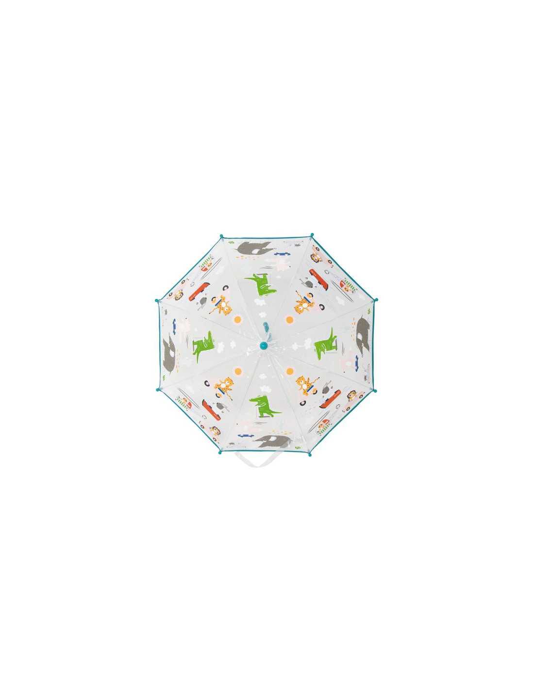 Parapluie animaux et transports transparent et magique