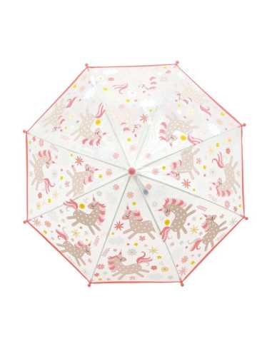 Parapluie licornes transparent et magique