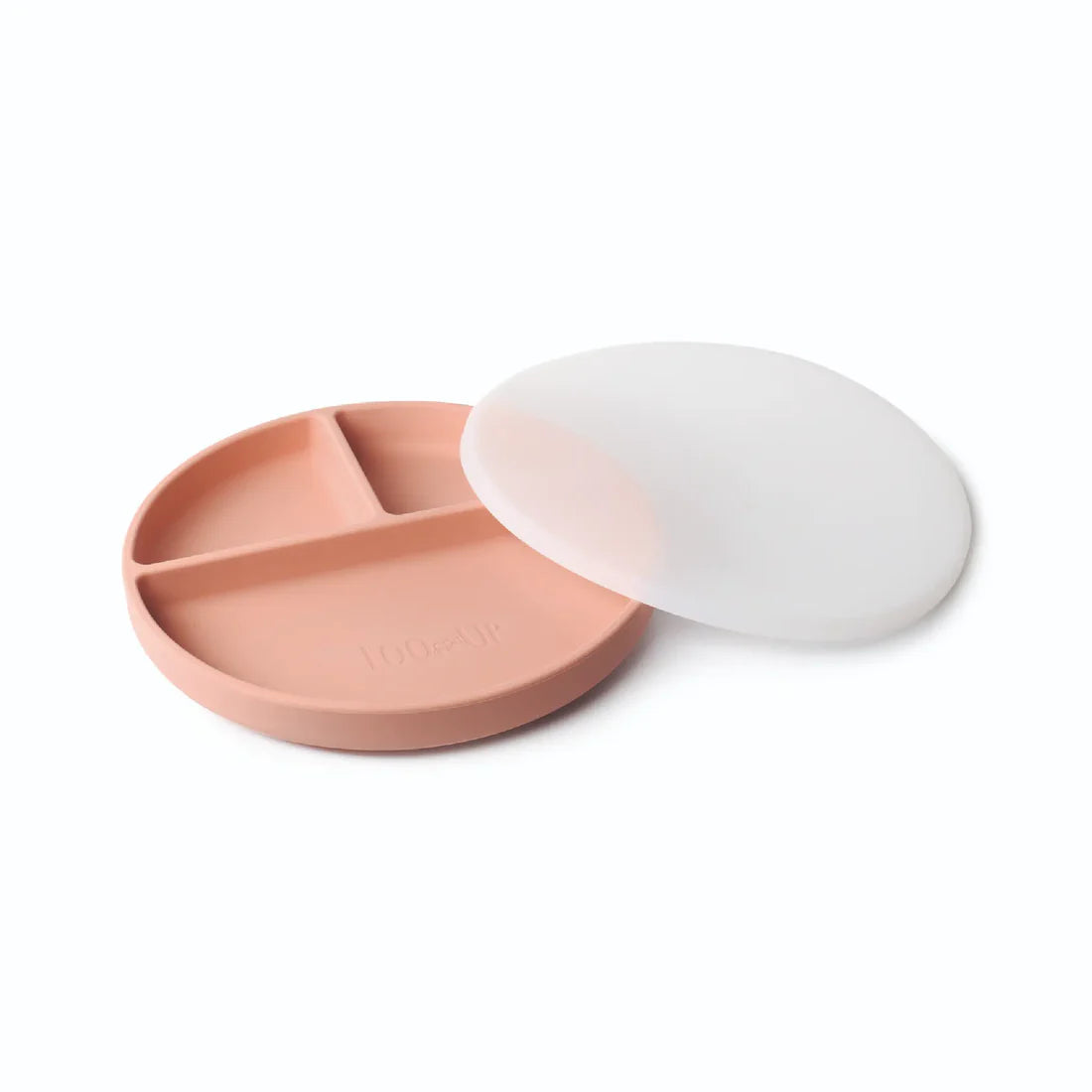 Assiette en silicone avec couvercle - Pêche