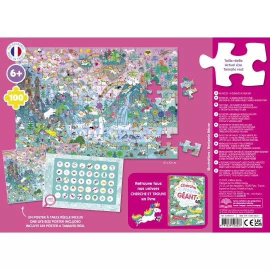 Cherche et trouve géant puzzle "Licornes"