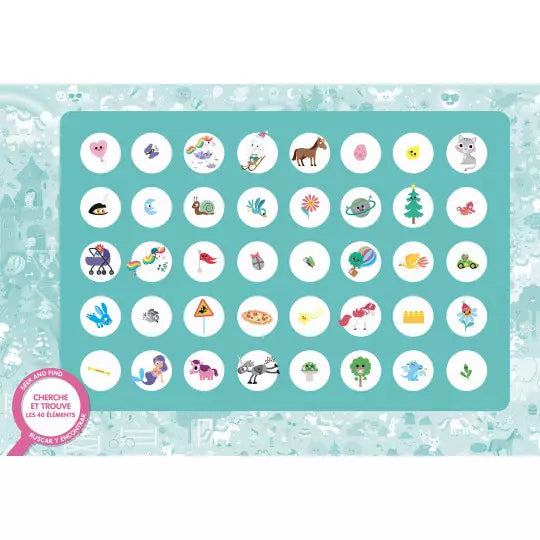 Cherche et trouve géant puzzle "Licornes"