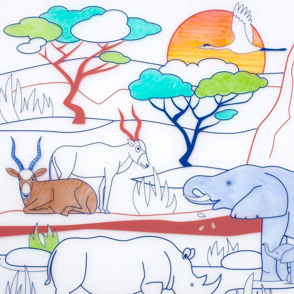 Savane – Set de Table à Colorier
