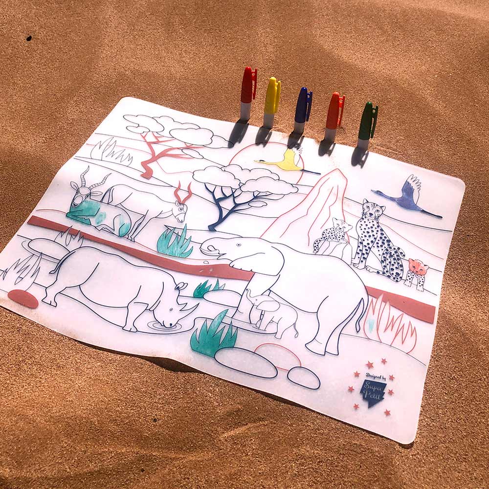 Savane – Set de Table à Colorier