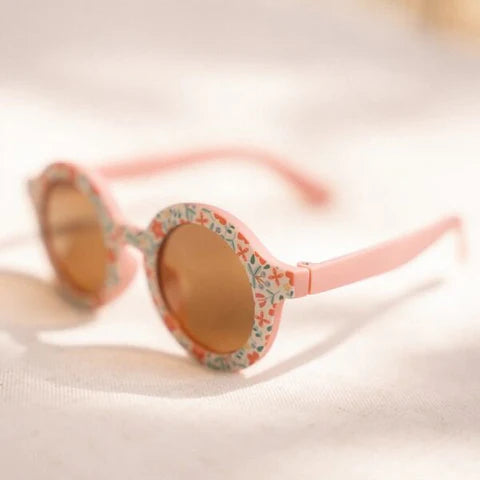 Lunettes de soleil pour enfants rondes avec fleurs
