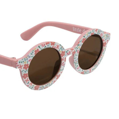 Lunettes de soleil pour enfants rondes avec fleurs