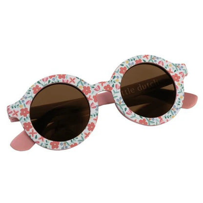Lunettes de soleil pour enfants rondes avec fleurs