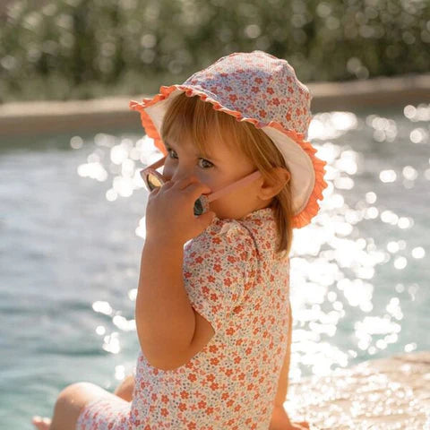Lunettes de soleil pour enfants rondes avec fleurs
