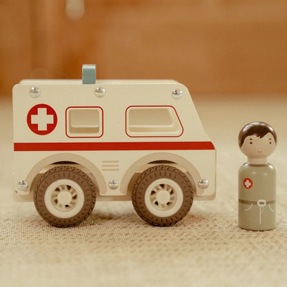 Ambulance en bois - Blanc - Essentials