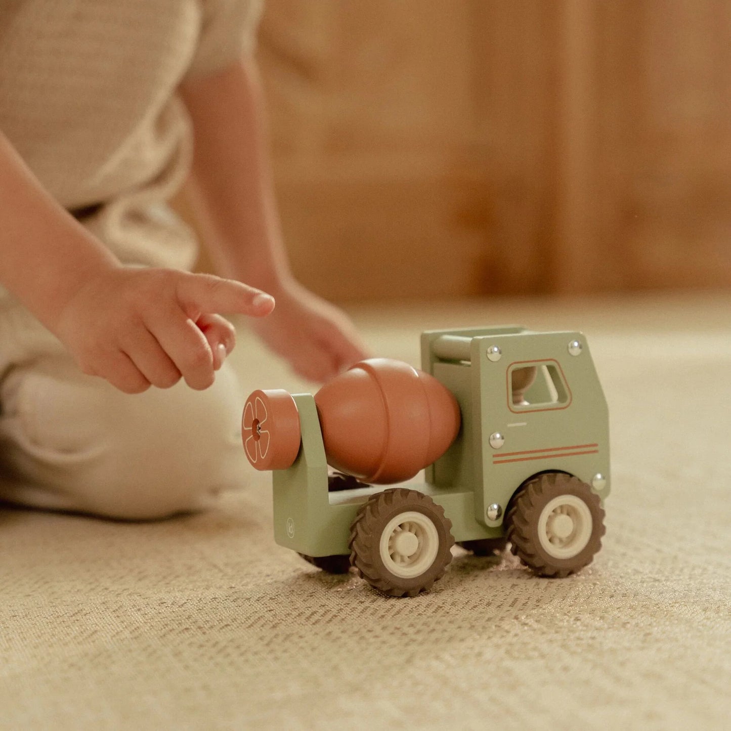 Camion de ciment en bois – Vert – Essentials