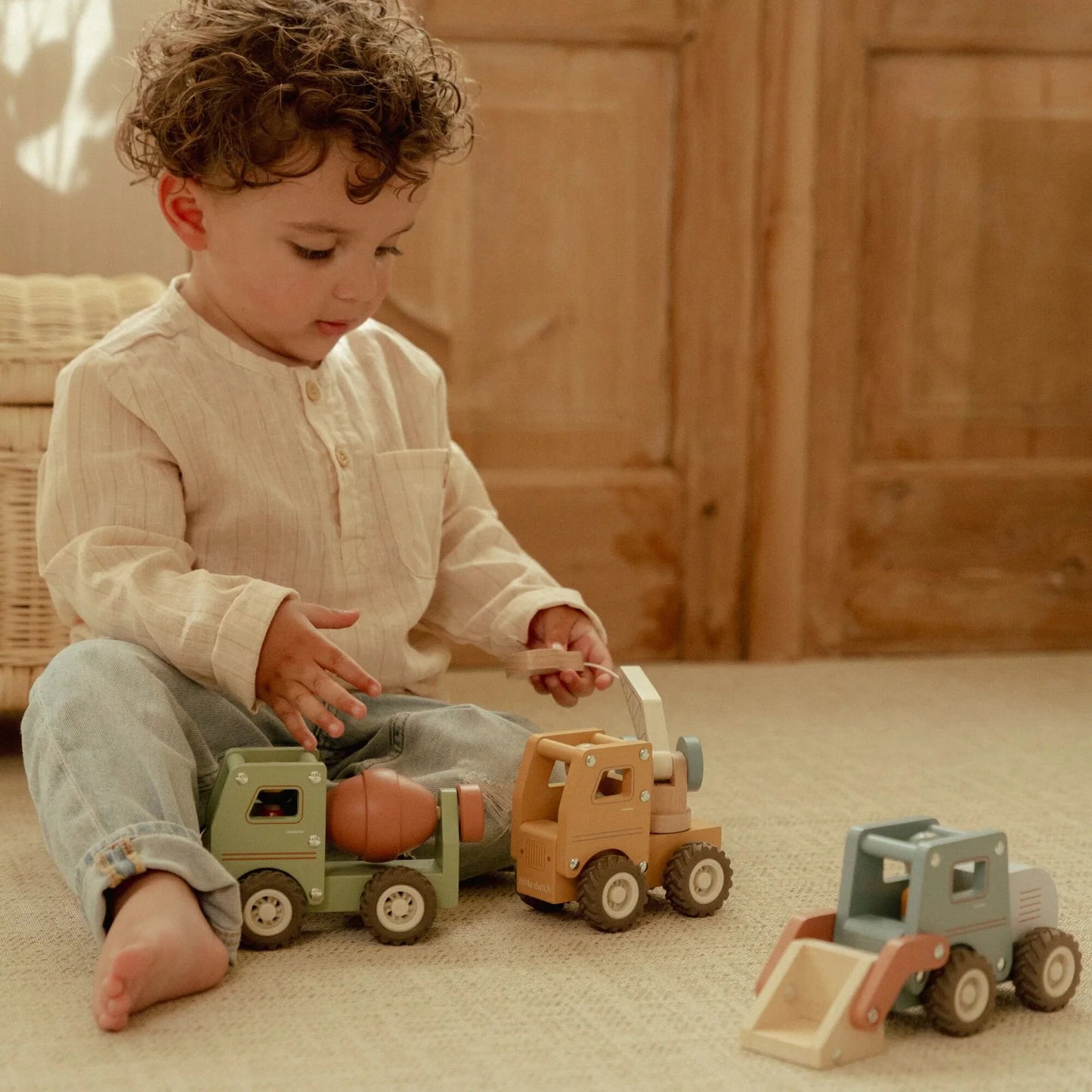 Camion de ciment en bois – Vert – Essentials