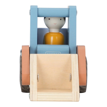 Bulldozer en bois – Bleu – Essentials