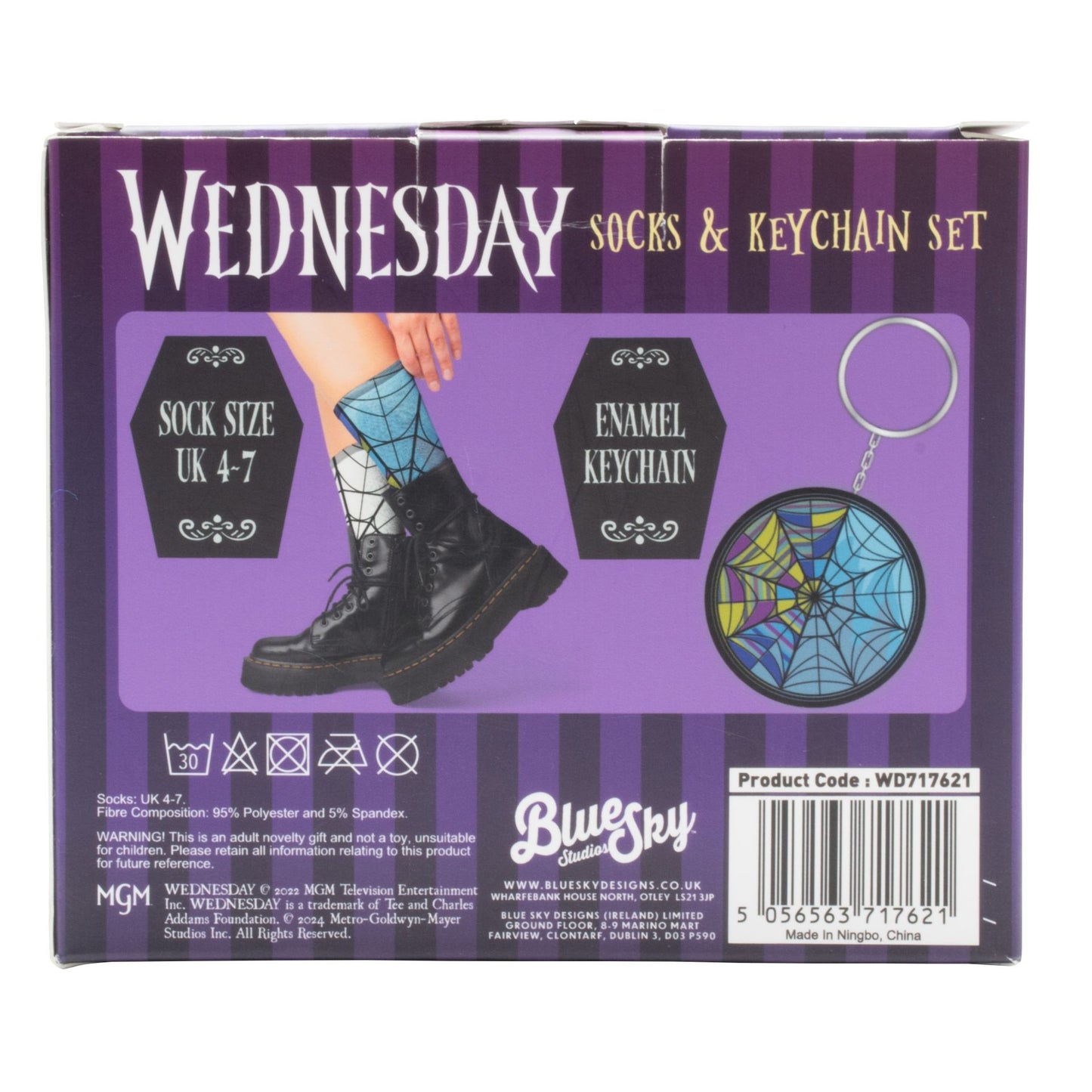 Goodies chaussettes + porte clefs "Wednesday'