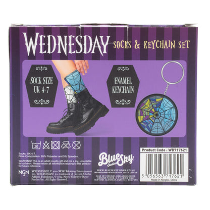 Goodies chaussettes + porte clefs "Wednesday'