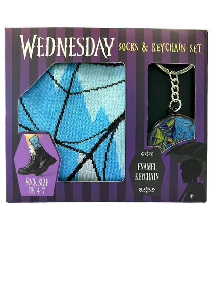 Goodies chaussettes + porte clefs "Wednesday'