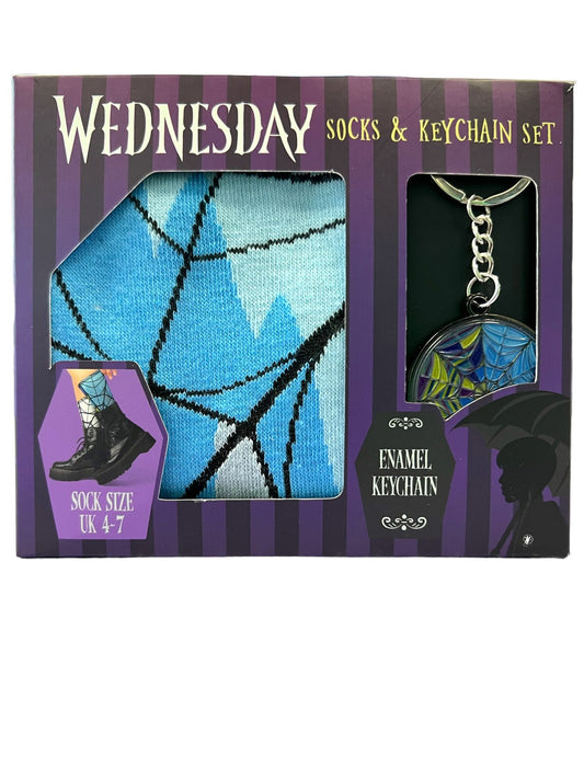 Goodies chaussettes + porte clefs "Wednesday'